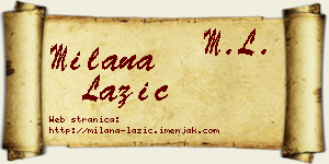 Milana Lazić vizit kartica